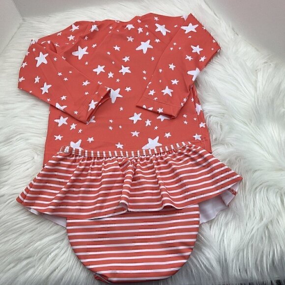 New HANNA ANDERSSON MOON AND BACK Rash Guard Skirted Set 18-24 Months Swim Set - Picture 5 of 9